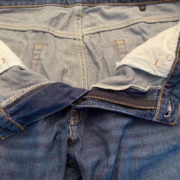 Bonobos Jeans Mens 35x30 Straight Denim Blue Dark Wash Casual Cotton Blend Pants - Picture 4 of 8